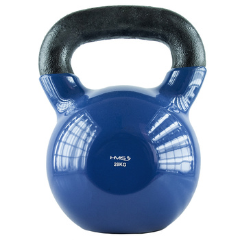 KNV28 BLUE KETTLEBELL ŻELIWNY POKRYTY WINYLEM HMS